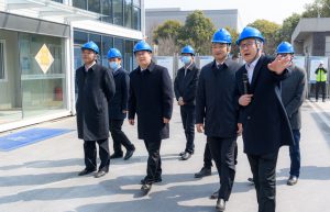 泰州醫藥高新區(高港區)領導督查我司新建新型四價流感疫苗車間項目進展
